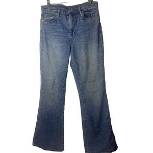Blank Nyc Jeans Womens 29 Blue Flare The Waverly Stretch Low Rise Distressed